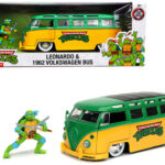 Jada 1:24 Diecast 1962 VW Bus con TMNT Leonardo