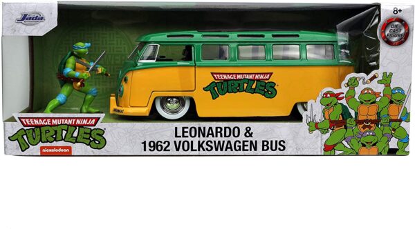 Jada 1:24 Diecast 1962 VW Bus con TMNT Leonardo - Imagen 4