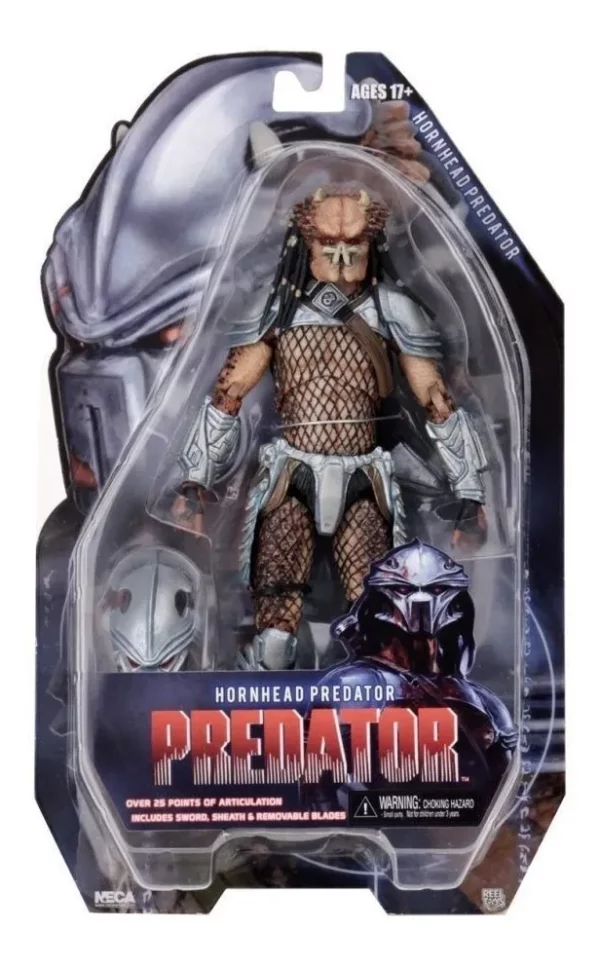 NECA - Predator - Figuras de acción de escala de 7" - Serie 18 - Cabeza de cuerno - Imagen 3