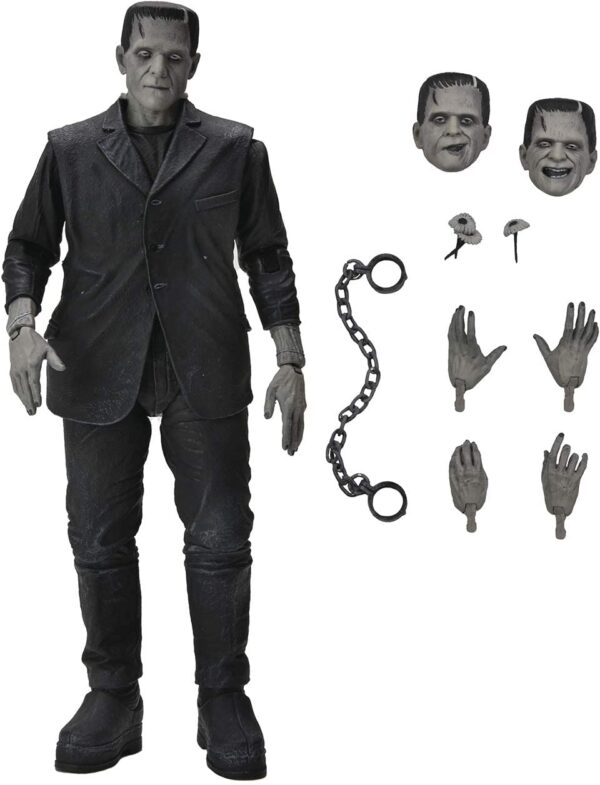NECA Universal Monsters  Frankenstein Figura de acción [Version, Blanco y Negro] - Imagen 2