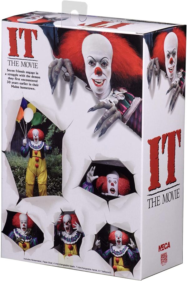 NECA – IT Figura de acción de 7 pulgadas de Pennywise (1990) - Imagen 2