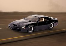 Jada 1: 24 Hollywood Rides Knight Rider KITT with Light Pontiac Firebird 30086, Black