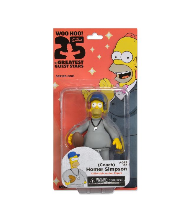NECA The Simpsons 25th Anniversary – Serie 1 – Homer (Coach) Figura de acción, 5"