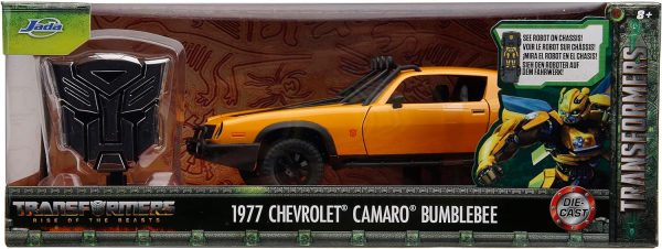 Transformers Rise of the Beast 1:24 1977 Chevy Camaro Bumblebee & Badge - Imagen 4