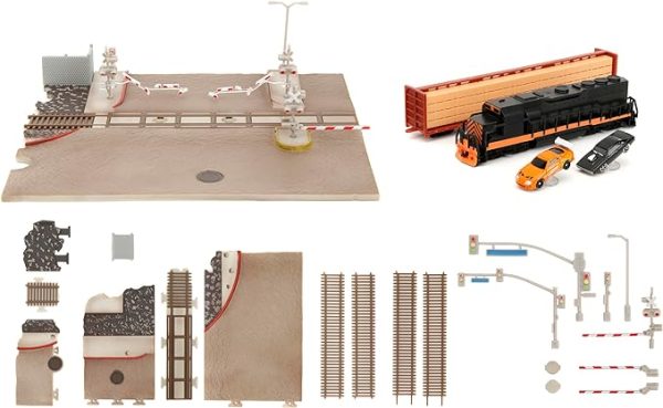 Fast & Furious Final Race Train Nano Scene y 2 autos - Imagen 3