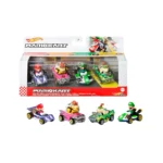 Pack 4 Autos Hot Wheels Mario Kart Carreras